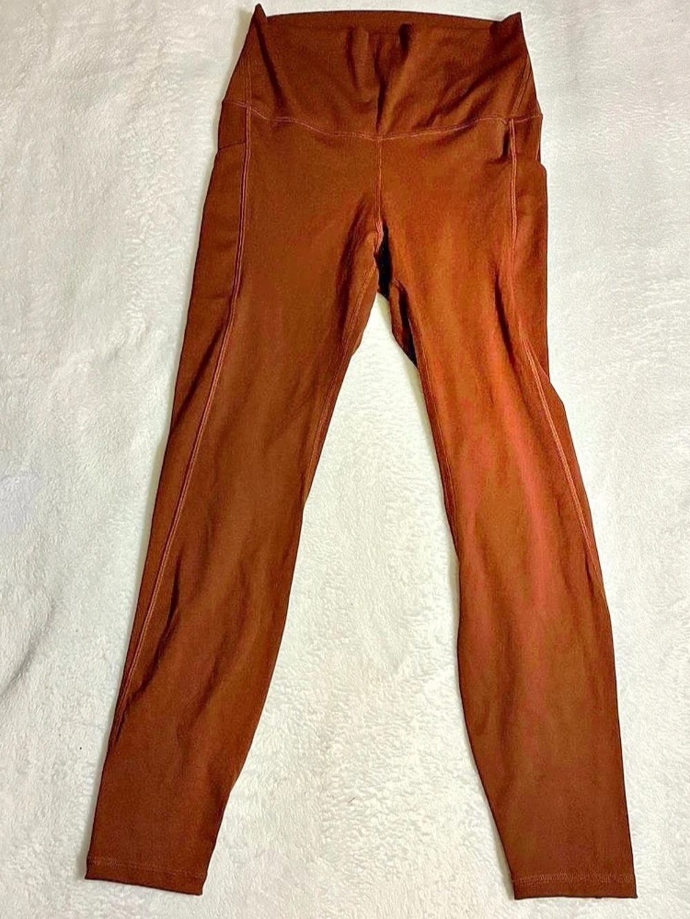 SOOTHFEEL High Waisted Athletic Yoga Leggings Brown Small